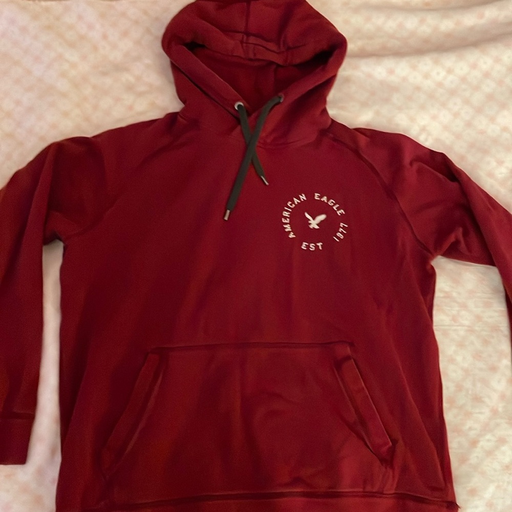 Dark red hoodie, size large